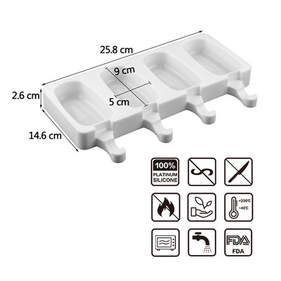 Formă pentru înghețată de dimensiuni mari, din silicon în formă de inimă, pentru forme de ghiveci, tavă, forme pentru înghețată, pentru instrument de decorare a barului de petreceri