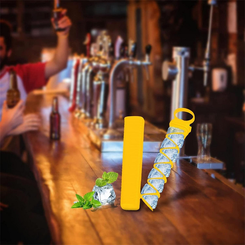 Tavă de gheață extrasă, bară, pungă pentru prepararea gheții. Tavă de gheață reutilizabilă stivuabilă cu capac.