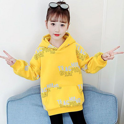 Hanorac casual pentru copii cu litere pentru fete