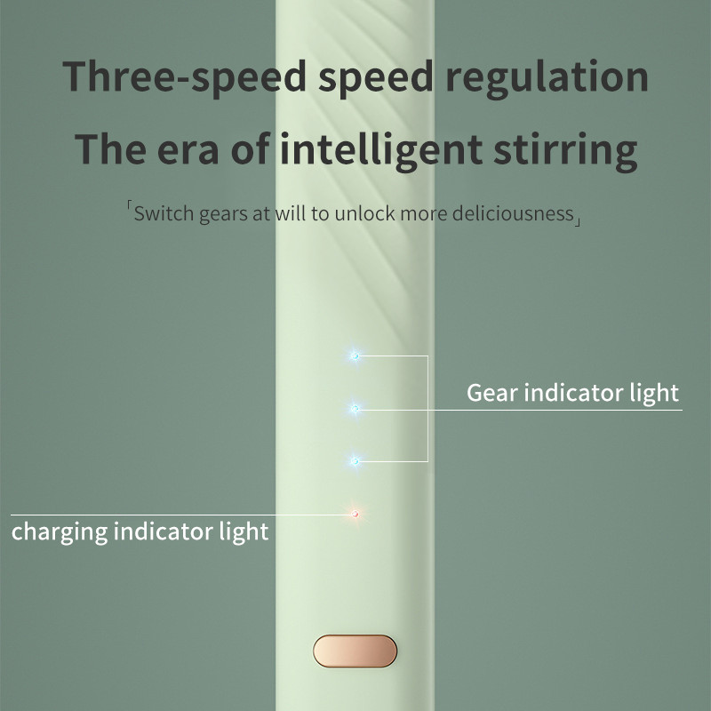 Újratölthető kézi habosító nagy sebességű elektromos tejhabosító habfőző mixer kávéital habosító pálca USB2 az 1-ben hordozható