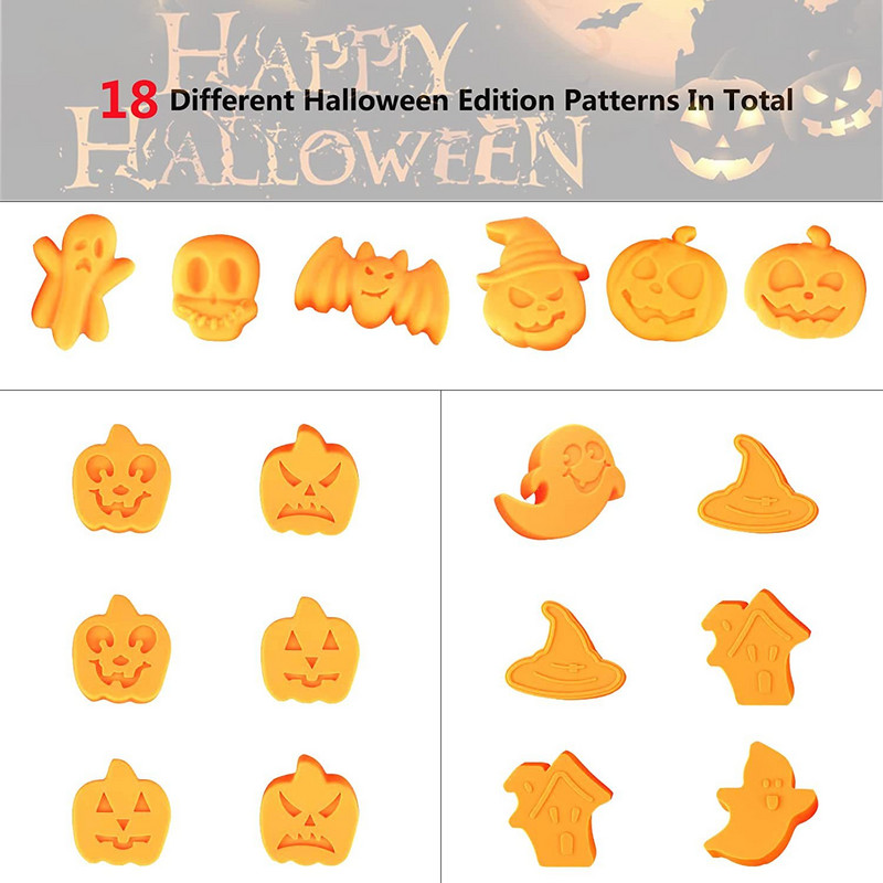 Halloween Horror Cap de dovleac Mucegai din silicon Liliacul Fantomă Craniu Decor de ciocolată Instrument de coacere a prăjiturii DIY Înghețată Budincă Jeleu