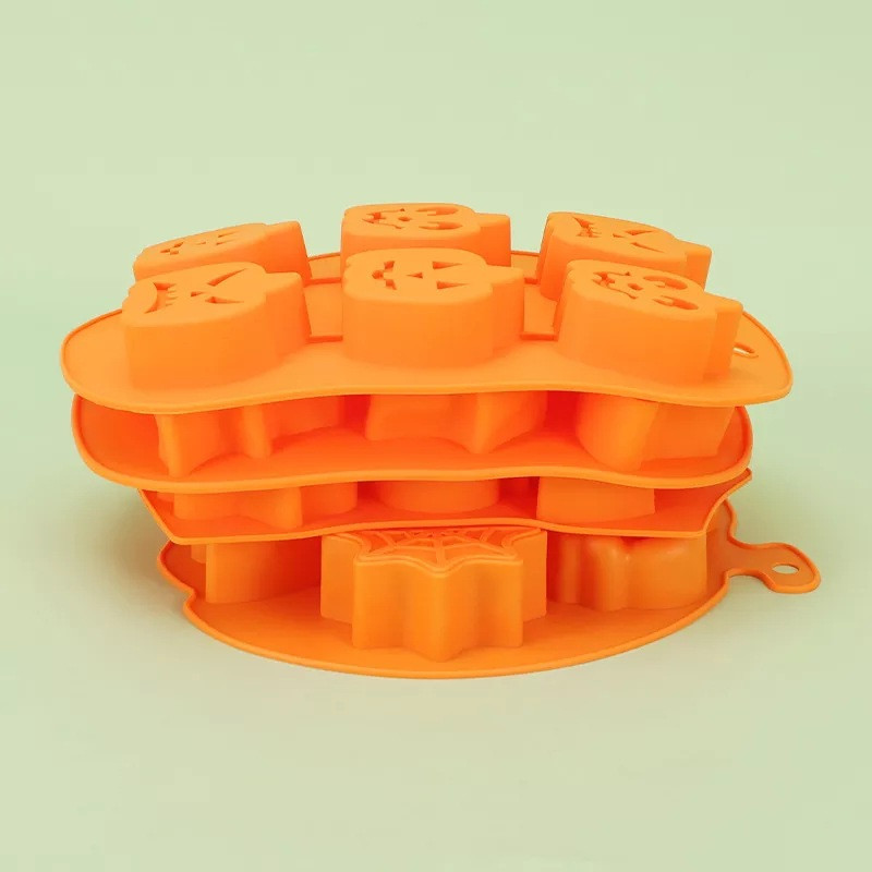 Halloween Horror Cap de dovleac Mucegai din silicon Liliacul Fantomă Craniu Decor de ciocolată Instrument de coacere a prăjiturii DIY Înghețată Budincă Jeleu