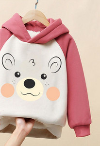 Hanorac pentru copii pentru fete - cu gluga si captuseala