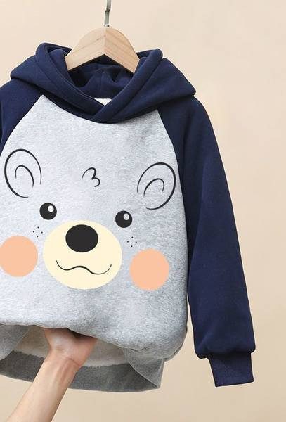 Hanorac pentru copii pentru fete - cu gluga si captuseala