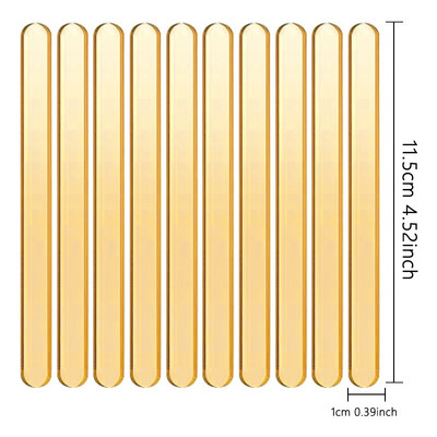 Élelmiszeri minőségű akril fagylalt rudak 10db/szett Színes, világos popsipálca keverőrúd megkülönböztető címkék konyhai eszközök