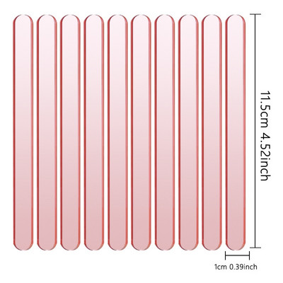 Élelmiszeri minőségű akril fagylalt rudak 10db/szett Színes, világos popsipálca keverőrúd megkülönböztető címkék konyhai eszközök