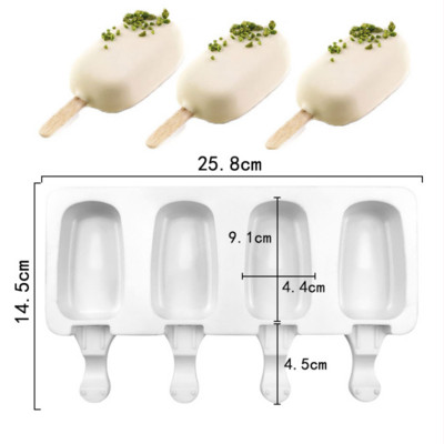 4/8 cellás fagylalt szilikonforma nyári popsiklóforma jégkocka készítő fagyasztó gyümölcslé barkács jégtálca sütőeszközök és rudak
