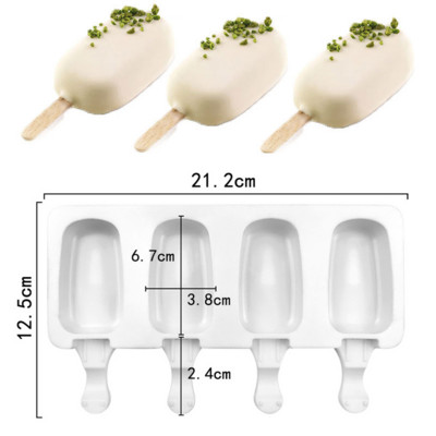 4/8 cellás fagylalt szilikonforma nyári popsiklóforma jégkocka készítő fagyasztó gyümölcslé barkács jégtálca sütőeszközök és rudak