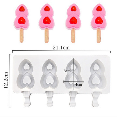 4/8 cellás fagylalt szilikonforma nyári popsiklóforma jégkocka készítő fagyasztó gyümölcslé barkács jégtálca sütőeszközök és rudak
