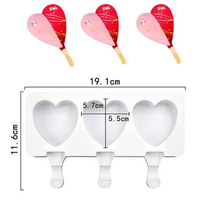 4/8 cellás fagylalt szilikonforma nyári popsiklóforma jégkocka készítő fagyasztó gyümölcslé barkács jégtálca sütőeszközök és rudak