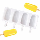 Φόρμα παγωτού 4 κυψελών μεγάλου μεγέθους Φόρμα παγωτού Δίσκος παγωτού Φόρμα για παγωτό DIY Φόρμα παγωτού Ice Pop Maker Mold Δίσκος παγωτού