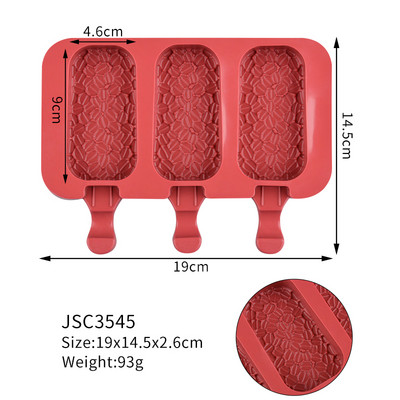Φόρμα παγωτού 4 κυψελών μεγάλου μεγέθους Φόρμα παγωτού Δίσκος παγωτού Φόρμα για παγωτό DIY Φόρμα παγωτού Ice Pop Maker Mold Δίσκος παγωτού