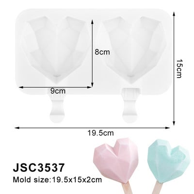 Φόρμα παγωτού 4 κυψελών μεγάλου μεγέθους Φόρμα παγωτού Δίσκος παγωτού Φόρμα για παγωτό DIY Φόρμα παγωτού Ice Pop Maker Mold Δίσκος παγωτού