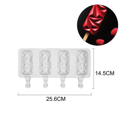 Mucegai 3D pentru înghețată, din silicon, lucrat manual, cu ajutorul mediului, pentru ghicitoare, mousse, desert, congelator, suc pentru cuburi de gheață, tavă pentru butoaie