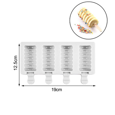 Mucegai 3D pentru înghețată, din silicon, lucrat manual, cu ajutorul mediului, pentru ghicitoare, mousse, desert, congelator, suc pentru cuburi de gheață, tavă pentru butoaie