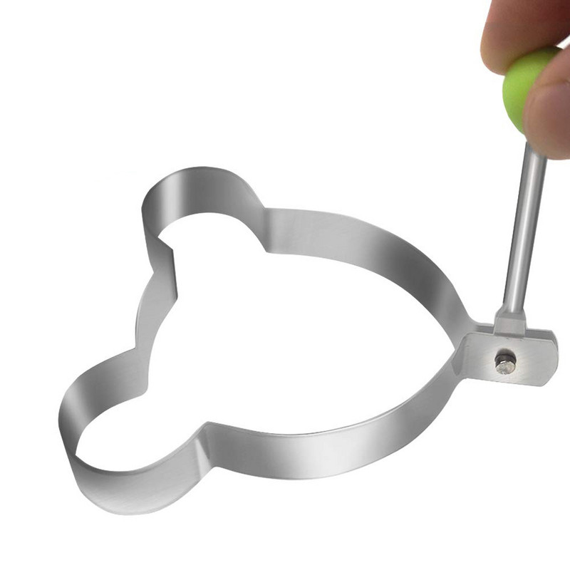 Mold din oțel inoxidabil în 5 stiluri pentru ouă prăjite.