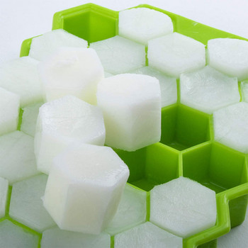 Creative Honeycomb Ice Cube Maker Δίσκοι επαναχρησιμοποιούμενων σιλικόνης Καλούπι για παγάκια χωρίς BPA Καλούπι πάγου με αφαιρούμενα καπάκια Gadgets κουζίνας