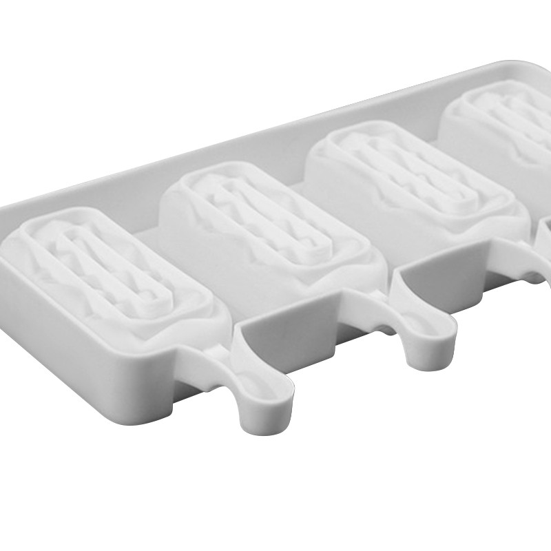 4 Cavități de coacere Mini Forme din silicon pentru înghețată Forme pentru Popsicle Forme de casă pentru prăjituri de ciocolată pentru bricolaj Ice Pops Oval