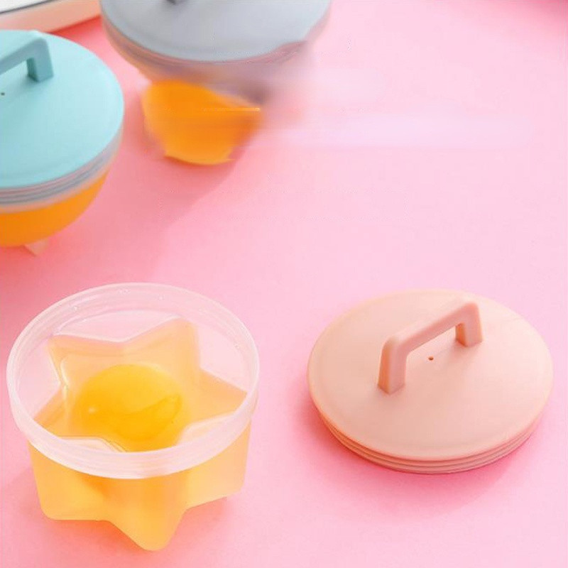 4 dalių virtuvės kiaušinių garlaivis Maisto klasės silikoninis kiaušinių garlaivis Virimo įrankiai Silikoninės formos Virtuvės priedai Maisto gaminimo įtaisai