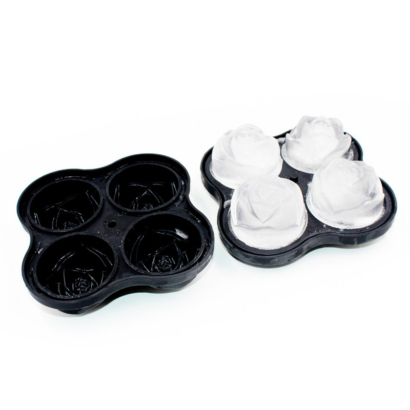 Konyhai rózsa jégkocka forma szilikon koktél rózsa jégkocka forma whisky jéggolyó készítő 6 rácsos szilikon forma készítő B partyhoz