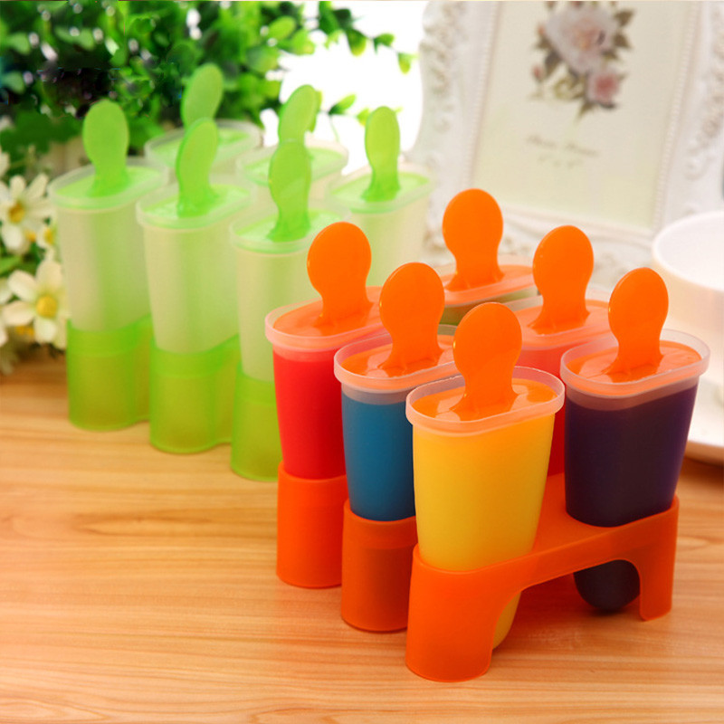 4 6 7 Cells jégkocka formák Konyhai eszközök Barkácsolás fagylaltforma Nyalókaforma Popsokészítő Platsic Randomly Color Nyári kiegészítők