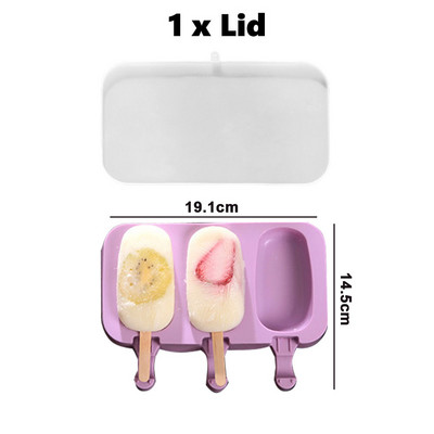 Καλούπι σιλικόνης Χαριτωμένο καλούπι παγωτού κινουμένων σχεδίων με καπάκι Επαναχρησιμοποιήσιμο Καλοκαιρινό DIY Σπιτικό Εργαλείο παρασκευής φόρμας για παγοθήκες
