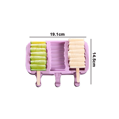 Καλούπι σιλικόνης Χαριτωμένο καλούπι παγωτού κινουμένων σχεδίων με καπάκι Επαναχρησιμοποιήσιμο Καλοκαιρινό DIY Σπιτικό Εργαλείο παρασκευής φόρμας για παγοθήκες