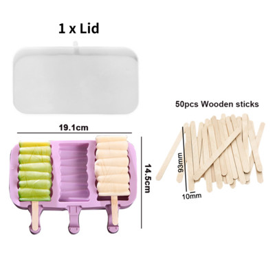 Καλούπι σιλικόνης Χαριτωμένο καλούπι παγωτού κινουμένων σχεδίων με καπάκι Επαναχρησιμοποιήσιμο Καλοκαιρινό DIY Σπιτικό Εργαλείο παρασκευής φόρμας για παγοθήκες