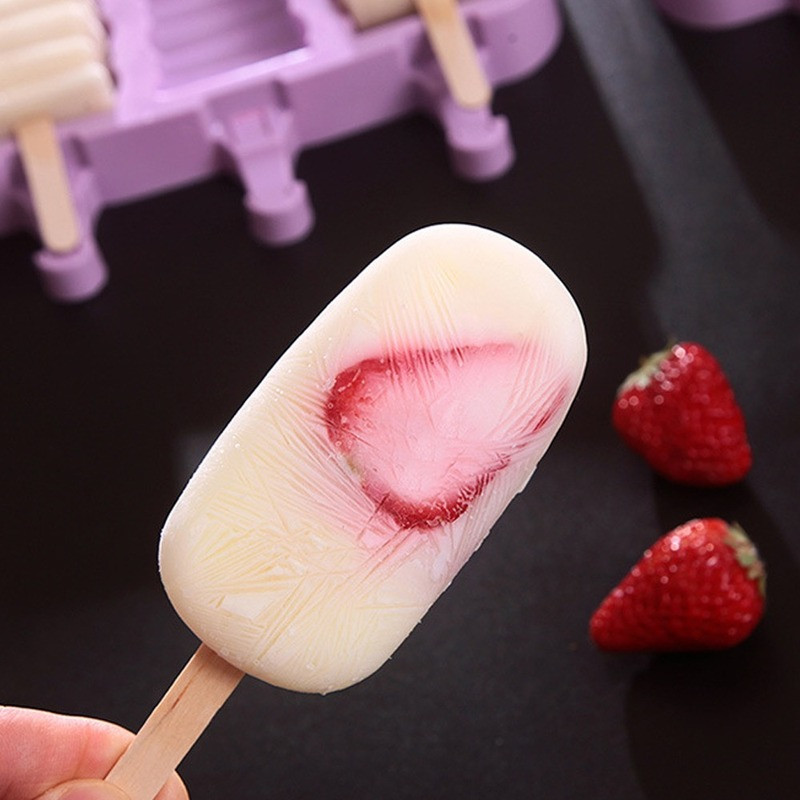 Καλούπι σιλικόνης Χαριτωμένο καλούπι παγωτού κινουμένων σχεδίων με καπάκι Επαναχρησιμοποιήσιμο Καλοκαιρινό DIY Σπιτικό Εργαλείο παρασκευής φόρμας για παγοθήκες