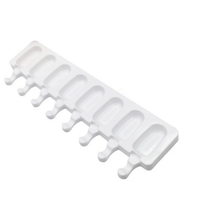 Silikonski kalupi za sladoled sa šupljinom 4/8 DIY Domaći čokoladni kolač Desert Zamrzivač Sok Kalupi sa štapićima Potrepštine za ljetne zabave