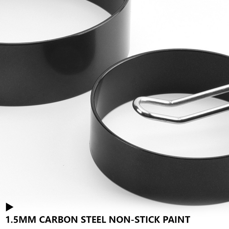 Inel de prăjire a ouălor din oțel inoxidabil, în formă de cerc metalic, forma pentru clătite pentru braconaj prăjit, cu mâner, forma antiaderență pentru ouă prăjite, unelte de gătit