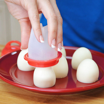 6PCS/Комплект силиконова готварска машина за яйца Egg Cup Mini Steamed Eggies Egglettes No BPA No Shell Незалепващ сепаратор Кухненски аксесоари