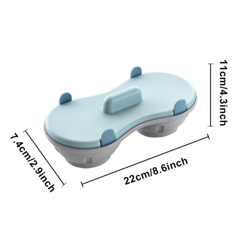 Kreatív tojáspároló két kör alakú főzőforma Mikrohullámú tojásfőző tartó Párolt tojástál konyhai eszközök