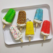 6 bucăți copii înghețată artificială jucării squishy farmec drăguț simulare alimente decor creativitate copii recuzită fotografică 11*5 cm