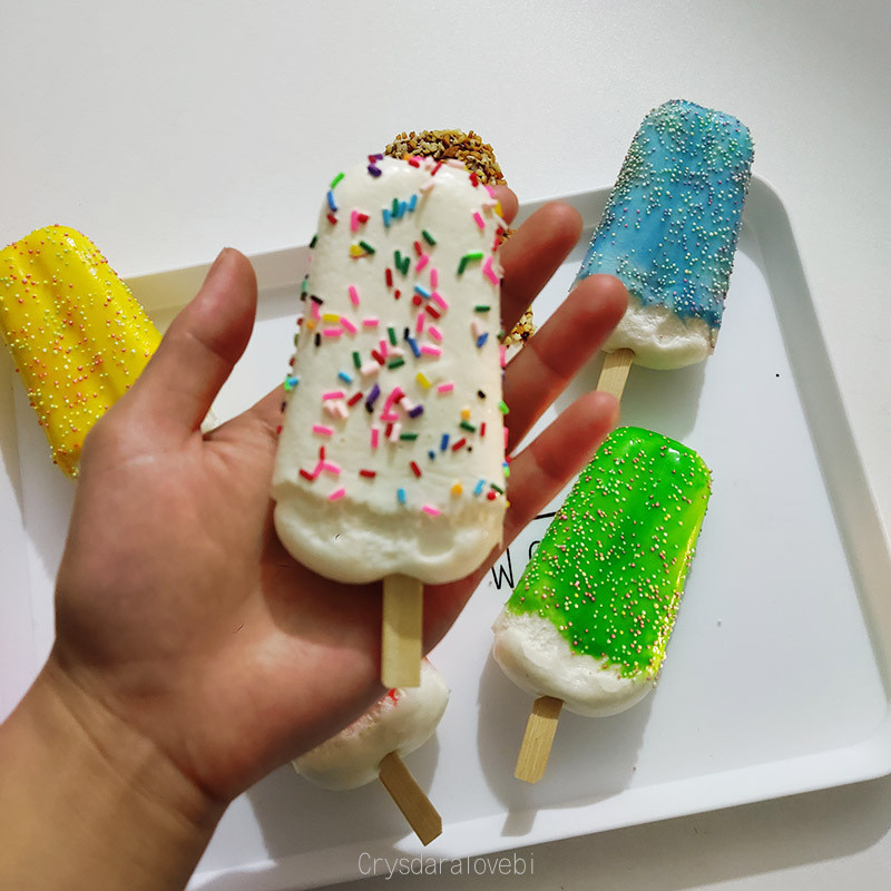 6 bucăți copii înghețată artificială jucării squishy farmec drăguț simulare alimente decor creativitate copii recuzită fotografică 11*5 cm