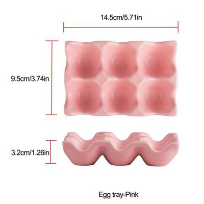 6 tinkleliai keraminiai kiaušinių padėklai, neslystantys kiaušinių laikiklio padėklai, kiaušinių dozatoriaus laikiklio laikiklis šaldytuvo laikymo dėžutės konteineris virtuvei