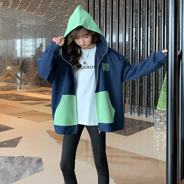 Vaikiški megztiniai mergaitėms su gobtuvu ir užtrauktuku