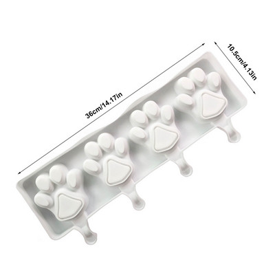 Fagylalt szilikon forma DIY Kutya Mancs alakú jégkocka Formakészítés Tapadásmentes francia hab Nyári jégkrém forma konyhai kütyü
