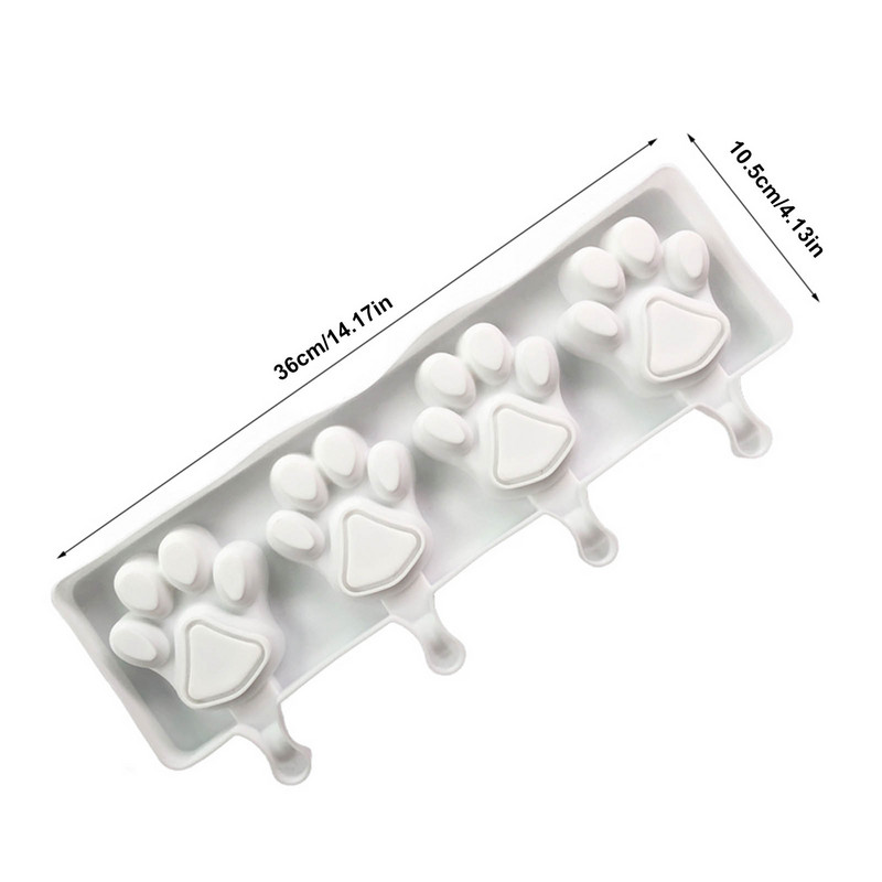 Fagylalt szilikon forma DIY Kutya Mancs alakú jégkocka Formakészítés Tapadásmentes francia hab Nyári jégkrém forma konyhai kütyü