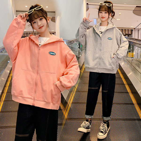 Trenirka s logotipom i patentnim zatvaračem za djevojčice