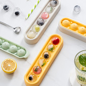 Cuburi de gheață rotunde cu 6 cavități Formă din silicon pentru înghețată cu capac Mașină de gătit pentru ghiveci Forma tavă pentru whisky Hochei pe gheață Cadou Accesorii de bucătărie