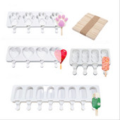 Silikoninės saldainių formelės Silikoninės formos šokoladinės ledų formelės Silikoninės formelės arba ledų formelių pūslelinės lazdelės