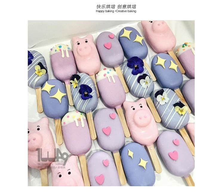 Silikoninės saldainių formelės Silikoninės formos šokoladinės ledų formelės Silikoninės formelės arba ledų formelių pūslelinės lazdelės