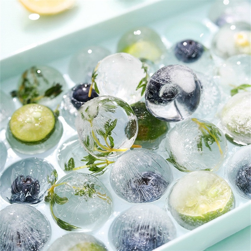 Színes kerek rombusz jégforma doboz Jégkocka tálca kockakészítő PP műanyag formaformák Élelmiszer-minőségű forma Konyhai kiegészítők Gadgets