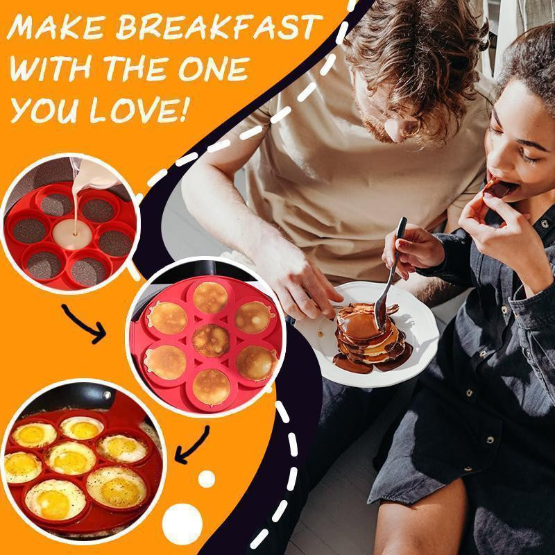 Mașină de gătit pentru ouă, forma pentru clătite, forma reutilizabilă, din silicon, pentru omleta