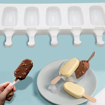 Φόρμα παγωτού σιλικόνης Επαναχρησιμοποιήσιμη φόρμα παγωτού με ραβδιά Ice Pop Maker Dessert DIY Mold Maker Tools
