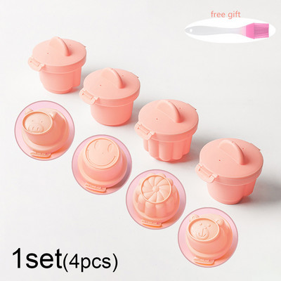 4 buc/set de instrumente drăguțe pentru gătit ouă cu perie, din plastic, pentru cazanul de ouă, braconaj pentru copii, coacerea ouălor, accesorii de bucătărie