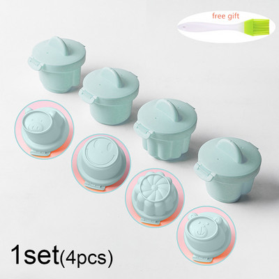 4 buc/set de instrumente drăguțe pentru gătit ouă cu perie, din plastic, pentru cazanul de ouă, braconaj pentru copii, coacerea ouălor, accesorii de bucătărie