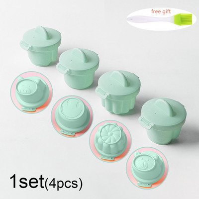 4 buc/set de instrumente drăguțe pentru gătit ouă cu perie, din plastic, pentru cazanul de ouă, braconaj pentru copii, coacerea ouălor, accesorii de bucătărie