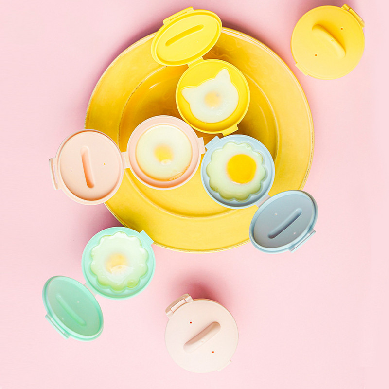 4 buc/set de instrumente drăguțe pentru gătit ouă cu perie, din plastic, pentru cazanul de ouă, braconaj pentru copii, coacerea ouălor, accesorii de bucătărie
